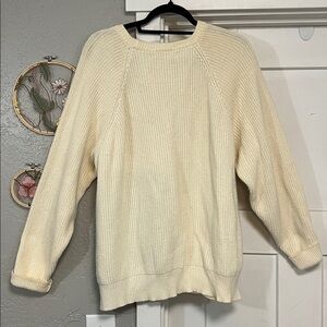 LORD JEFF COTTON PULLOVER FISHERMAN’S SWRATER CREAM SIZE XXL